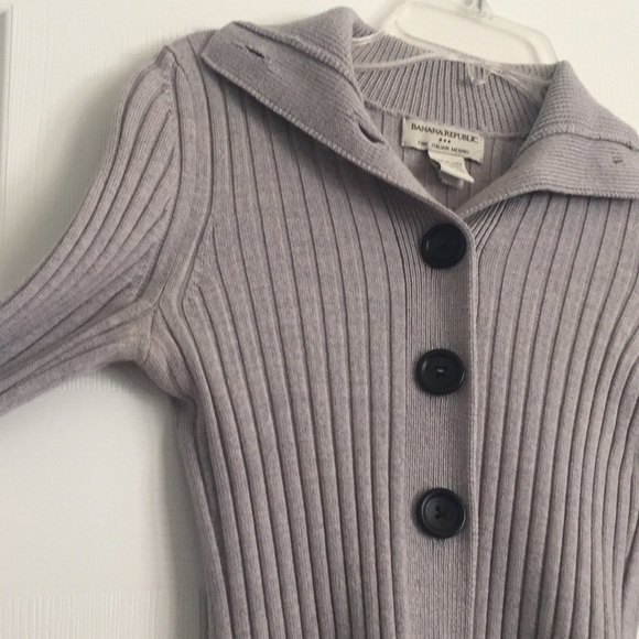 Gray Italian Merino Wool Banana Republic Sweater - Picture 5 of 6